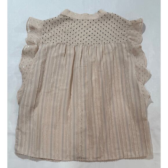 Tribal Jeans Mixed Media Blouse Top 5608  French Oak Size Large - Picture 8 of 12